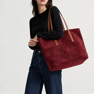 <span class=keywords><strong>Bolso</strong></span> Tote de Lujo en Gamuza y Cuero Genuino para Mujer, <span class=keywords><strong>Bolso</strong></span> de Hombro Extra Grande, Colección Premium de Diseñador - Product Image 2