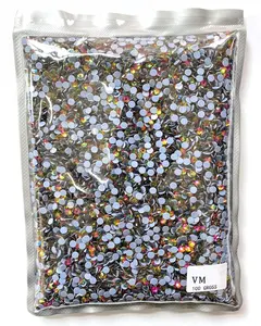 Yantuo Wholesale 100 Gross Bulk Packing Hot Fix Rhinestone Flat Back Glass Rhinestones