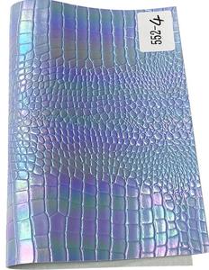 Cuir PU gaufré effet crocodile miroir, élastique, imperméable, simili cuir pour chaussures, sacs, meubles, voitures - Product Image 6