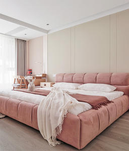 Индивидуальный Размер Italia современный дизайн мебель для спальни модульная кровать в стиле Честерфилд обивка кожаная ткань каркас кровати - Product Image 3