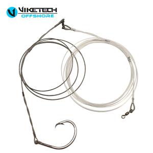 Groot Spel Roestvrijstalen Cirkel Haken Haai <span class=keywords><strong>Rig</strong></span> Met 480Lb Kabel Voor Buiten Vissen Tonijn Marlijn - Product Image 2