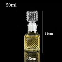 Botol parfum kaca persegi bayonet kualitas tinggi 30ml 50ml 100ml, botol semprot kosong tebal, tersedia di pabrik