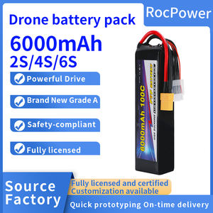 Batería de Iones de Litio de Alto Rendimiento y Larga Duración, 6000mAh, 2S 4S 6S, Descarga Continua, Suministro de Energía de Larga Duración, Batería de Estado Sólido - Product Image 1