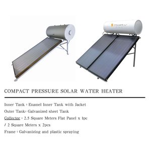Allemagne Villa Collecteur de panneau solaire pressurisé déversé système d'énergie chauffe-eau solaire - Product Image 3