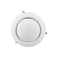 Grille d'aération ronde en plastique ABS de conception moderne pour système de ventilation CVC, grille d'aération pour climatisation