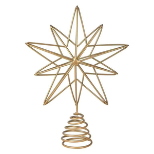 Buy Christmas <b>Tree</b> Topper <b>Star</b> Shaped Metal Crafted Golden Finished Christmas <b>Tree</b> Topper <b>For</b> Christmas Decoration Uses - Product Image 2
