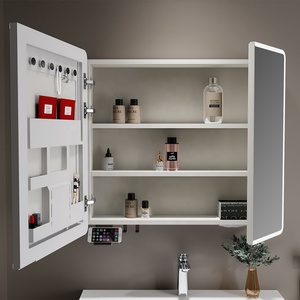 Meubles-lavabos de salle de bain de luxe pour hôtels commerciaux, ensemble de meubles-lavabos flottants de 48 pouces avec double vasque - Product Image 5