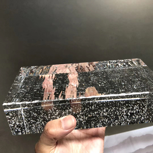 Chất lượng tốt hổ phách màu thủy tinh gạch khối nóng chảy khối thủy tinh nhà sản xuất khối thủy tinh giải thưởng - Product Image 6