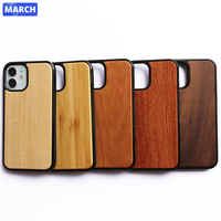Étui de téléphone en bois naturel en gros, étanche et antichoc, motif chinoiserie, option logo personnalisé pour iPhone 17