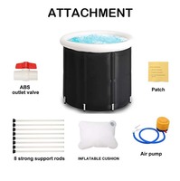 Baignoire de glace gonflable Portable Pliable adulte maison spa baignoire équiper anneau d'air baignoire de glace pliable
