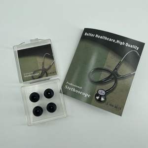 KT-160B Double-Sided Stainless Steel <b>Stethoscope</b> Black Head Ear Hook Manual Power Plastic Material Class II for Export - Product Image 3