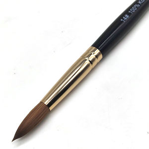 Pelo Kolinsky 100% Puro de Alta Calidad para Uñas <span class=keywords><strong>Byoung</strong></span> Beauty # 6 # 14 Piezas de Uñas Acrílicas Profesionales con Mango de Madera Negra de Lujo - Product Image 5