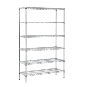 JIAMEI Hot Sale 6 Tier High quality Metal Wire Shelving for living room book shelf