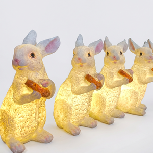 Charming Rabbit Sculpture <b>Light</b> with Fiberglass Resin LED Motif <b>Light</b> for Garden Landscape Decoration and Outdoor Ambience - Product Image 1