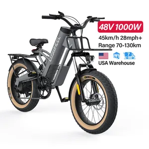 Coswheel M20 Eu Eua Armazém Bicicleta Dobrável Bicicleta 15ah 48v 500w 1000w Freio a disco 20 Polegada dobrável Ebike Pneu Gordo Neve Ebike