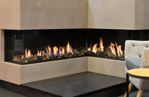Cheminée électronique à gaz et à <span class=keywords><strong>bois</strong></span> à atomisation murale en acier au carbone personnalisable à <span class=keywords><strong>double</strong></span> <span class=keywords><strong>face</strong></span> pour une utilisation en intérieur Villas Hôtels - Product Image 5