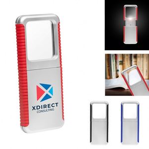 Custom Brand Portable <b>Plastic</b> LED Magnifier with <b>Slide</b>-Out Pocket and Custom Logo Corporate Gift for E-commerce Buyers - Product Image 1