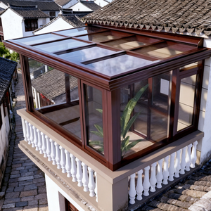 Serre solaire en aluminium et verre en forme de L, balcon, patio extérieur, véranda, bâtiments de jardin toutes saisons, revêtement en poudre - Product Image 6