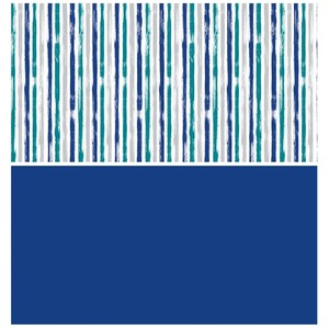 Custom Eco-Friendly Recyclable Double-Sided PE Coated Gift Packaging <b>Paper</b> <b>Roll</b> <b>Blue</b> White Striped Waterproof Digital Printing - Product Image 2