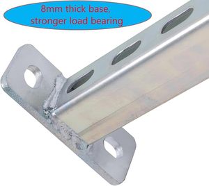 HENENG 14 Inch Steel Bracket Support Channel 4 Pack, Heavy Duty Fastener Braces for Display <b>Stands</b>, Frames & <b>Pipe</b> Structures - Product Image 4
