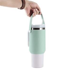 Dd2790 Silicone cup tàu sân bay cho 40oz phiêu lưu Thể Thao Di động Tumbler phụ kiện chai nước tay áo với xử lý - Product Image 4