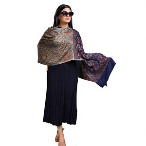 Hand Embroidered Ajrak Scarf Shawl Cotton Floral Pattern Unisex Daily Wear <b>Wrap</b> - Product Image 2