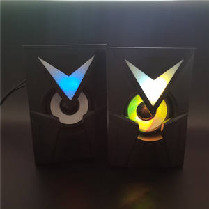 Nouvel arrivage haut-parleur stéréo <span class=keywords><strong>RGB</strong></span> <span class=keywords><strong>PC</strong></span> 3.5mm, haut-parleurs d'ordinateur <span class=keywords><strong>Gamer</strong></span> éclairés rvb Gaming pour moniteurs de studio <span class=keywords><strong>PC</strong></span> - Product Image 3