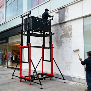 Échafaudage mobile professionnel en fer pour travaux et usage domestique, avec système de levage suspendu, en promotion - Product Image 2