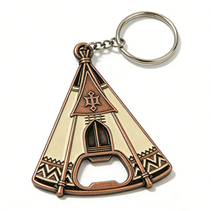 Llaveros Personalizados de Metal con Forma de Tipi, Destapadores de Botellas, Novedosos Llaveros Premium con Esmalte de Color - Product Image 2