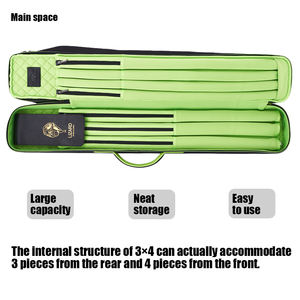 Étui de queue de billard haut de gamme Lizard Horizon Series à 7 trous, en cuir, grande capacité, design gris, pour joueurs de billard de niveau intermédiaire et supérieur - Product Image 2