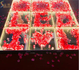 Flowers-Espejo Led 3D magnético, inalámbrico, para pista de baile, boda, fiesta, evento, alquiler, novedad - Product Image 2