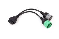 Cable de extensión de diagnóstico OBD II de perfil bajo, macho a hembra, con 16 pines completamente conectados para herramienta de escaneo y lector de códigos, 30 cm