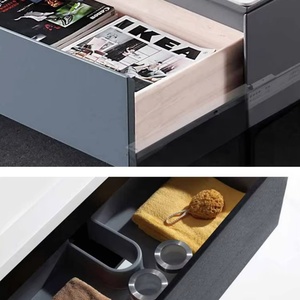 Full Extension Telescopic Hidden <b>Drawer</b> <b>Slide</b> 3-Fold Furniture Hardware Buffering for Kitchen Outdoor Bedroom Use - Product Image 2