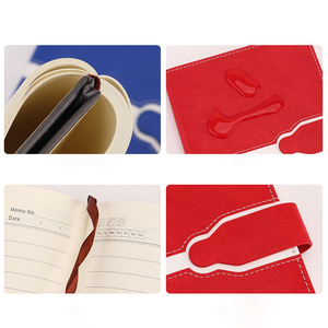 Organiseur-agenda en similicuir rouge, très demandé, avec fermeture à sangle blanche, pour notes professionnelles - Product Image 6