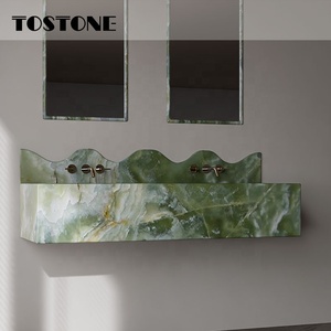 Lavabo Doble <span class=keywords><strong>de</strong></span> Pared <span class=keywords><strong>de</strong></span> Jade Verde Frío Natural Tostone, <span class=keywords><strong>Mueble</strong></span> <span class=keywords><strong>de</strong></span> <span class=keywords><strong>Baño</strong></span> <span class=keywords><strong>de</strong></span> Mármol <span class=keywords><strong>para</strong></span> Hoteles, Apartamentos y Villas <span class=keywords><strong>de</strong></span> Alta Gama, Decoración Interior <span class=keywords><strong>de</strong></span> Baños - Product Image 4