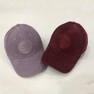 Haute qualité un cadre 6 panneau casquettes de Baseball hommes <span class=keywords><strong>luxe</strong></span> Vintage velours côtelé casquette de Baseball femmes personnalisé broderie Logo - Product Image 4