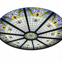 Verre solide personnalisé en usine église vitrail plafond étanche écologique pour hôtel Villa salon verre décoratif