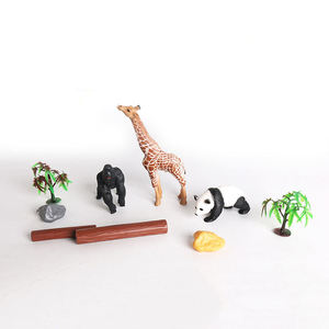 Figurines d'animaux de la jungle en PVC, modèles de faune en plastique, ensemble de jeu pour enfants avec accessoires de scène - Product Image 1