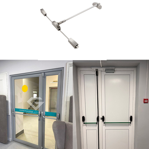 Dispositif de sortie de secours à <span class=keywords><strong>2</strong></span> <span class=keywords><strong>points</strong></span> de verrouillage, quincaillerie en acier, barre transversale verticale pour porte en verre - Product Image 4