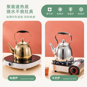 Pinsai Chef Stainless Steel <b>Teapot</b> With Lid Large Capacity Tea Brewing <b>Set</b> For Home Use - Product Image 3