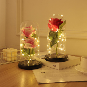 Flannel feel simulation rose decoration led light creative gift lover Tanabata <b>girlfriend</b> gift - Product Image 4