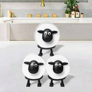 YOTO 3Dプリントブラックシープフリースタンディングバスルームまたはホームセット面白いトイレットペーパー陽気なティッシュかわいいラックトイレットロールホルダー - Product Image 1