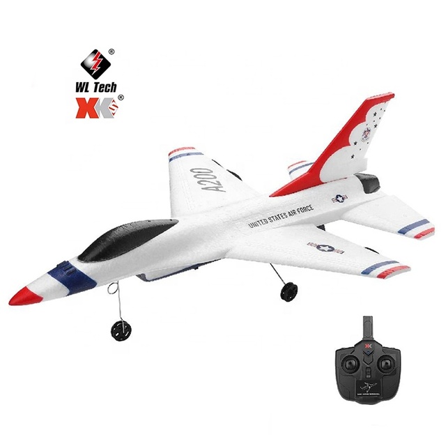 WLtoys XK A200 F-16B Airplane Radio Control RC Model Aircraft 2.4G 2CH EPP Foam RC Plane Electric Outdoor Fly for Kids