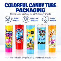 Tubes d'emballage en aluminium et plastique pour chewing-gum, qualité alimentaire, haute barrière, avec bouchon à vis, impression UV personnalisée pour bonbons et gels