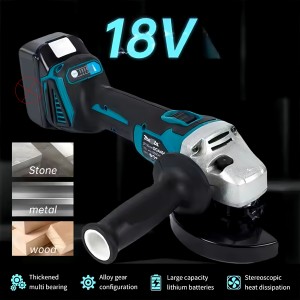 Smerigliatrice Angolare Elettrica Senza Fili Maki 125mm, <span class=keywords><strong>18V</strong></span>, Alta Potenza, Batteria agli Ioni di Litio, Utensile Kita Micro - Product Image 3