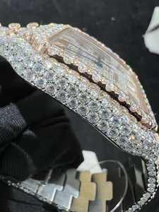 Reloj de Alta Gama con Moissanita VVS Hecha a Mano, Estilo Hip-Hop Brillante, Completamente Adornado con Diamantes, Reloj Mecánico Automático de Alta Calidad - Product Image 6