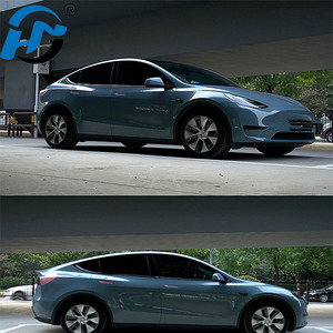 Pegatinas autoadhesivas Premium para coche de Foshan Factory, rollo de película de envoltura de vinilo metálico azul costero, calcomanía para envoltura de vehículo - Product Image 5