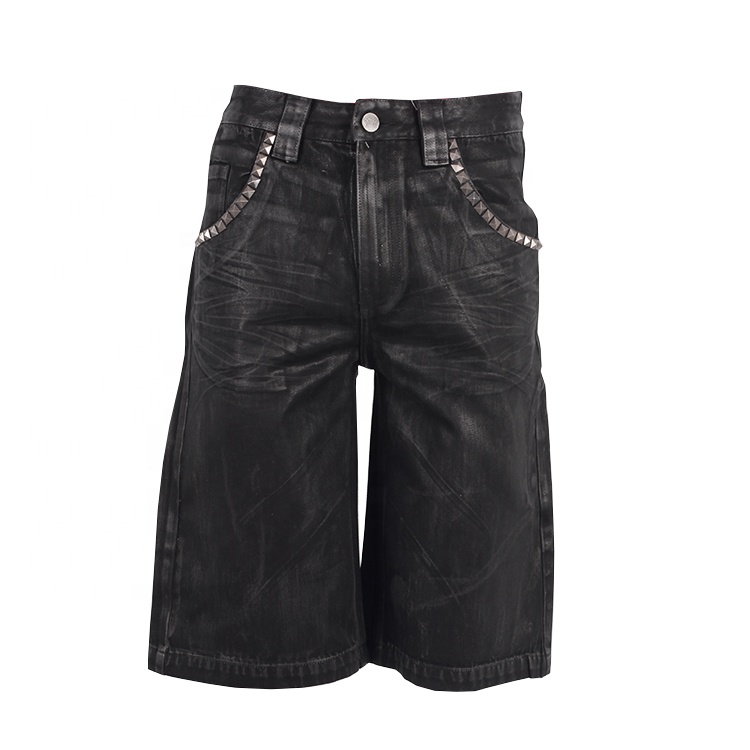 パンツ NO MASS PROD WAXED DENIM BAGGY SHORTS NO MASS PROD WAXED DENIM BAGGY SHORTS