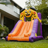 Château Gonflable Extérieur Pirate avec Toboggan Combiné pour Enfants et Adultes