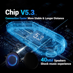 C5 Motorrad Kabelloses Helm-<span class=keywords><strong>Headset</strong></span> 40mm Stereo-Lautsprecher CVC Geräuschunterdrückung IP67 Wasserdicht zum Fahren - Product Image 6
